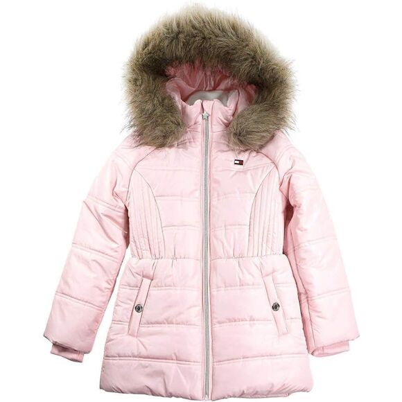 Tommy Hilfiger Girls' toddler pink Fleece lined puffer Jacket size 2T - Picture 1 of 5